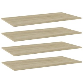 Estante estantería 4 uds contrachapada roble Sonoma 80x20x1,5cm de , Estanterías - Ref: Foro24-805304, Precio: 25,92 €, Descu...