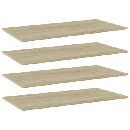 Estante estantería 4 uds contrachapada roble Sonoma 80x20x1,5cm de , Estanterías - Ref: Foro24-805304, Precio: 25,92 €, Descu...
