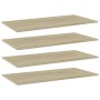 Estante estantería 4 uds contrachapada roble Sonoma 80x20x1,5cm de , Estanterías - Ref: Foro24-805304, Precio: 25,92 €, Descu...