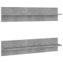 Estante de pared 2 uds contrachapado gris hormigón 80x11,5x18cm de , Estantes y estanterías - Ref: Foro24-807341, Precio: 27,...