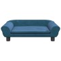Cama para perros de terciopelo azul 70x48x22 cm de , Camas para perros - Ref: Foro24-172012, Precio: 69,35 €, Descuento: -5%%