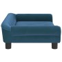 Cama para perros de terciopelo azul 70x48x22 cm de , Camas para perros - Ref: Foro24-172012, Precio: 69,35 €, Descuento: -5%%