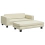 Cama de perros con extensión cuero sintético crema 100x50x30 cm de , Camas para perros - Ref: Foro24-172027, Precio: 138,96 €...