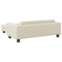 Cama de perros con extensión cuero sintético crema 100x50x30 cm de , Camas para perros - Ref: Foro24-172027, Precio: 138,96 €...