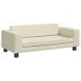 Cama de perros con extensión cuero sintético crema 100x50x30 cm de , Camas para perros - Ref: Foro24-172027, Precio: 138,96 €...