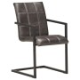Sillas voladizas de comedor 2 unidades cuero auténtico gris de , Sillas de comedor - Ref: Foro24-321854, Precio: 276,41 €, De...