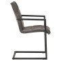 Sillas voladizas de comedor 2 unidades cuero auténtico gris de , Sillas de comedor - Ref: Foro24-321854, Precio: 276,41 €, De...