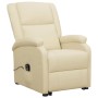 Sillón elevable cuero sintético crema de , Sillones - Ref: Foro24-329686, Precio: 221,49 €, Descuento: %