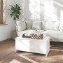 Mesa de centro madera contrachapada blanco brillo 90x50x41,5 cm de vidaXL, Mesas de centro - Ref: Foro24-809824, Precio: 61,2...