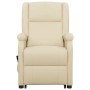 Sillón elevable cuero sintético crema de , Sillones - Ref: Foro24-329686, Precio: 221,49 €, Descuento: %