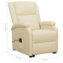 Sillón elevable cuero sintético crema de , Sillones - Ref: Foro24-329686, Precio: 221,49 €, Descuento: %