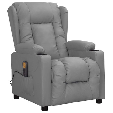 Sillón de masaje de cuero sintético gris | Foro24.es | Tu tienda online para hogar, jardín y más Foro24.es