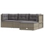 Set de muebles de jardín 4 pzas y cojines ratán sintético gris de , Conjuntos de jardín - Ref: Foro24-319610, Precio: 323,93 ...