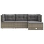 Set de muebles de jardín 4 pzas y cojines ratán sintético gris de , Conjuntos de jardín - Ref: Foro24-319610, Precio: 323,93 ...