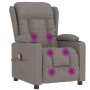 Sillón de masaje reclinable de tela gris taupé de , Sillones de masaje eléctricos - Ref: Foro24-339066, Precio: 245,92 €, Des...