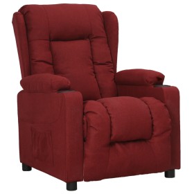 Sillón reclinable de tela rojo tinto de , Sillones - Ref: Foro24-339051, Precio: 228,87 €, Descuento: %