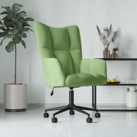 Sillón de relax de terciopelo verde claro en Sillones | Comprar online en Foru.es