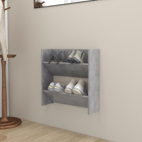 Zapatero de pared madera contrachapada gris hormigón 60x18x60cm de , Zapateros y organizadores de calzado - Ref: Foro24-80672...