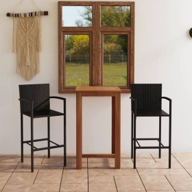 Comprar Conjunto de bar para jardín 3 piezas negro