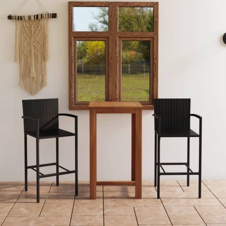 Conjunto de bar para jardín 3 piezas negro | Foro24.es | Tu tienda online para hogar, jardín y más Foro24.es