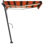 Toldo automático LED sensor de viento naranja marrón 300x250 cm de , Toldos - Ref: Foro24-3069715, Precio: 581,80 €, Descuent...