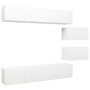 Set de muebles de salón TV 6 piezas madera de ingeniería blanco de , Muebles TV - Ref: Foro24-3078726, Precio: 244,32 €, Desc...