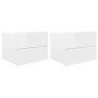 Mesitas noche 2 uds contrachapada blanco brillo 40x30x30 cm de , Mesitas de noche - Ref: Foro24-801066, Precio: 88,52 €, Desc...