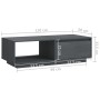 Mesa de centro de madera maciza de pino gris 110x50x33,5 cm de vidaXL, Mesas de centro - Ref: Foro24-809884, Precio: 70,13 €,...