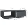 Mesa de centro de madera maciza de pino gris 110x50x33,5 cm de vidaXL, Mesas de centro - Ref: Foro24-809884, Precio: 69,72 €,...