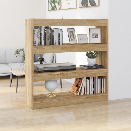 Estantería/divisor espacios color roble Sonoma 100x30x103 cm de , Librerías y estanterías - Ref: Foro24-811748, Precio: 66,01...