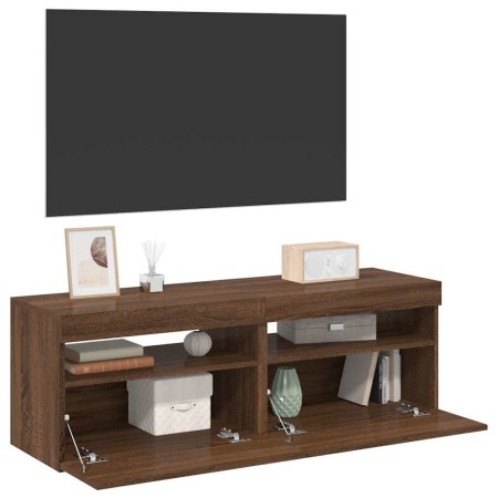 Muebles de TV con luces LED 2 uds marrón roble 60x35x40 cm | Foro24.es | Tu tienda online para hogar, jardín y más Foro24.es