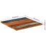Tablero mesa cuadrada madera reciclada maciza 70x70 cm 25-27 mm | Foro24.es | Tu tienda online para hogar, jardín y más Foro24.es