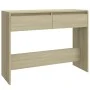 Mesa consola madera de ingeniería roble Sonoma 100x35x76,5 cm de vidaXL, Mesas auxiliares - Ref: Foro24-809839, Precio: 61,38...