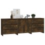 Aparador de 3 piezas madera manufacturada color roble ahumado de , Aparadores - Ref: Foro24-3098070, Precio: 243,15 €, Descue...