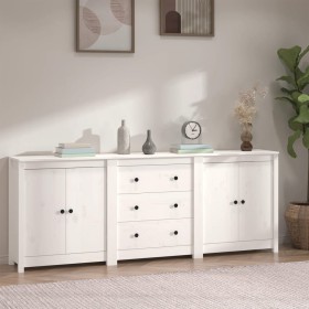 Aparador de madera maciza de pino blanco 210x35x80 cm de , Aparadores - Ref: Foro24-3114070, Precio: 317,54 €, Descuento: %