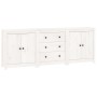 Aparador de madera maciza de pino blanco 210x35x80 cm de , Aparadores - Ref: Foro24-3114070, Precio: 317,54 €, Descuento: %