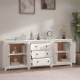 Aparador de madera maciza de pino blanco 210x35x80 cm de , Aparadores - Ref: Foro24-3114070, Precio: 317,54 €, Descuento: %