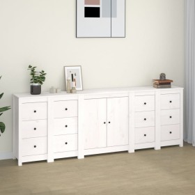 Aparador de madera maciza de pino blanco 230 x 35 x 80 cm de , Aparadores - Ref: Foro24-3114085, Precio: 392,75 €, Descuento:...