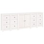 Aparador de madera maciza de pino blanco 230 x 35 x 80 cm de , Aparadores - Ref: Foro24-3114085, Precio: 392,75 €, Descuento:...