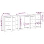 Aparador de madera maciza de pino blanco 230 x 35 x 80 cm de , Aparadores - Ref: Foro24-3114085, Precio: 392,75 €, Descuento:...