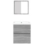 Armario de lavabo con lavamanos y espejo gris sonoma de , Tocadores de baño - Ref: Foro24-3114177, Precio: 133,00 €, Descuent...