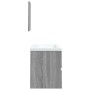 Armario de lavabo con lavamanos y espejo gris sonoma de , Tocadores de baño - Ref: Foro24-3114177, Precio: 133,00 €, Descuent...