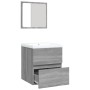 Armario de lavabo con lavamanos y espejo gris sonoma de , Tocadores de baño - Ref: Foro24-3114177, Precio: 133,00 €, Descuent...