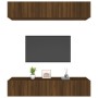 Muebles TV 4 uds madera contrachapada marrón roble 80x30x30 cm de , Muebles TV - Ref: Foro24-3114189, Precio: 180,41 €, Descu...