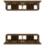Muebles TV 4 uds madera contrachapada marrón roble 80x30x30 cm de , Muebles TV - Ref: Foro24-3114189, Precio: 180,41 €, Descu...
