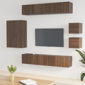 Set de muebles para TV 8 pzas madera contrachapada roble marrón de , Muebles TV - Ref: Foro24-3114493, Precio: 288,40 €, Desc...