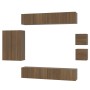 Set de muebles para TV 8 pzas madera contrachapada roble marrón de , Muebles TV - Ref: Foro24-3114493, Precio: 288,40 €, Desc...