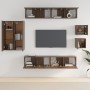 Set de muebles para TV 8 pzas madera contrachapada roble marrón de , Muebles TV - Ref: Foro24-3114493, Precio: 288,40 €, Desc...