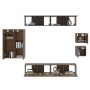 Set de muebles para TV 8 pzas madera contrachapada roble marrón de , Muebles TV - Ref: Foro24-3114493, Precio: 288,40 €, Desc...