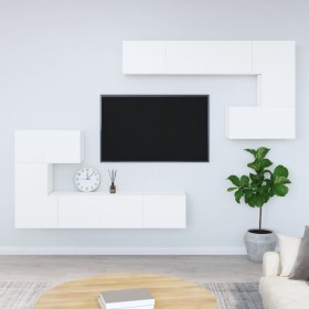 Mueble de pared para TV madera contrachapada blanco de , Muebles TV - Ref: Foro24-3114582, Precio: 316,40 €, Descuento: %
